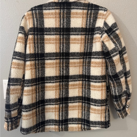 Volcom silent Sherpa plaid Teddy jacket oversized grunge fall winter 90’s Y2K - Picture 6 of 7